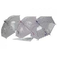 1 x cute polka dot design see through girls umbrella gift