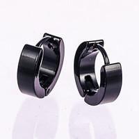 1 pair mens goldsilver stainless steel hoop stud earrings fine jewelry