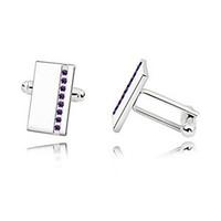 1 pair mens high quality crystal cufflinks