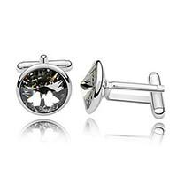 1 Pair Men\'s High Quality Crystal Cufflinks