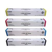 1 Full Set of Canon C-EXV49BK Black and 1 x Colour Set C-EXV49C/M/Y (Original) Toner Cartridges