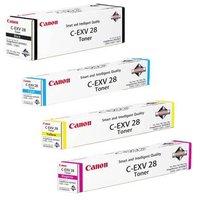 1 Full Set of Canon C-EXV28BK Black and 1 x Colour Set C-EXV28C/M/Y (Original) Toner Cartridges