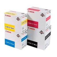 1 Full Set of Canon C-EXV21BK Black and 1 x Colour Set C-EXV21C/M/Y (Original) Toner Cartridges