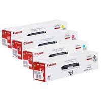 1 Full Set of Canon 729BK and 1 x Colour Set 729C/M/Y (Original) Toner Cartridges