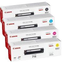 1 Full Set of Canon 716BK and 1 x Colour Set 716C/M/Y (Original) Toner Cartridges