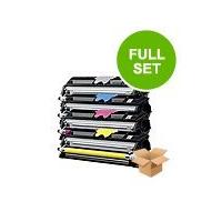 1 Full Set of Konica Minolta A0V301H Black and 1 x Colour Set A0V30CH/M/Y (Remanufactured) Toner