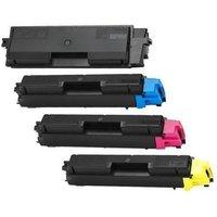 1 Full Set of Kyocera TK-580K Black and 1 x Colour Set TK-580C/M/Y (Remanufactured) Toner Cartridge