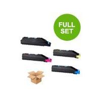 1 Full Set of Kyocera TK-880K Black and 1 x Colour Set TK-880C/M/Y (Remanufactured) Toner Cartridge