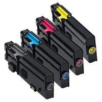 1 Full Set Dell 593-BBBM Black and 1 x Colour Set 593-BBBN-BO C/M/Y (Original) Ink Cartridges