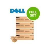 1 Full Set of Dell 593-10293 Black and 1 x Colour Set 593-10294-6C/M/Y (Original) Toner Cartridges