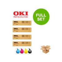 1 Full Set Dell 593-10154 Black and 1 x Colour Set 593-10155/57(Original) Toner Cartridges