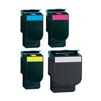 1 full set lexmark c544x1kg black and 1 x colour set c544x1cgmgyg rema ...