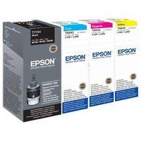 1 Full Set of Epson T7741 Black and 1 x Colour Set T6642/3/4 Original Toner Cartridges