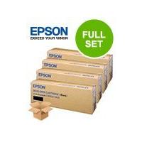 1 Full Set of Epson S050019 Black and 1 x Colour Set S050016/7/8C/M/Y (Original) Toner Cartridges