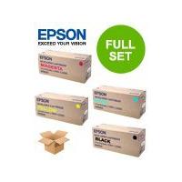 1 Full Set of Epson S050033 Black and 1 x Colour Set S050034/35/36C/M/Y (Original) Toner Cartridges