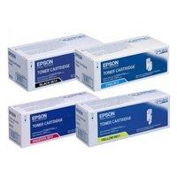 1 full set of epson s050614 black and 1 x colour set s05061123 origina ...