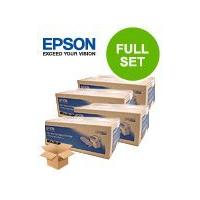 1 Full Set of Epson S051127 Black and 1 x Colour Set S051124/26/C/M/Y (Original) Toner Cartridge