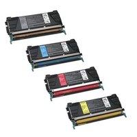 1 Full Set of Lexmark C5222KS Black and 1 x Colour Set C5222C/M/Y (Remanufactured) Toner Cartridges