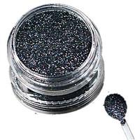1 bottle nail art laser black glitter shining powder manicure makeup d ...