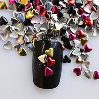 1 Pack Include 5 Mixed Colors Nail Art Heart Shape Glitter Riveting DIY Nail Art Decoration NC218