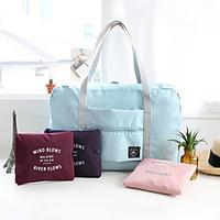1 PC Travel Bag Handbag Waterproof Foldable Multi-function for Travel Storage Polyester-Blushing Pink Dark Red Light Blue Dark Navy