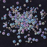 1 box mini caviar beads 3d nail decoration colorful clear pink purple  ...