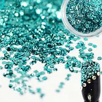 1 Bottle Sweet Style Beautiful Lake Blue Nail Art Glitter Water Droplet Paillette Decoration Shiny Clear Nail DIY Decoration Nail Beauty Design D01