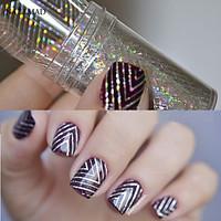 1 roll 4100cm Holographic Nail Foils Holo Waves Nail Foils Nail Art Transfer Foil Transfer Sticker V shape Foils