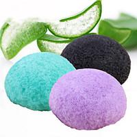 1 Pcs Hot Shot Natural Konjac Potato Konnyaku Differentiated Bi-Facial Puff Face Wash To Cleansing Sponge Hemisphere Random Colors