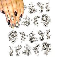 1 sheet Fashion Flower Nail Stickers Water Transfer Decals Foils Polish DIY