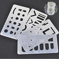 1 PC Nail Art Hollow Out Printing The Steel Plate Metal The Material Printing Paste Paragraph 4 Optional