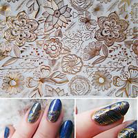 1 sheet embossed 3d nail stickers rose flower 3d nail art stickers dec ...