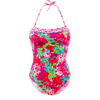 1 piece swimsuit emmatika flowers bando pink