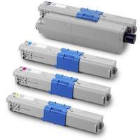 1 Full Set of Oki 44973536 Black and 1 x Colour Set 44973533/34/35C/M/Y (Remanufactured) Toner Cartridges