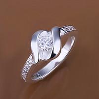 1 pcsweet womens silver copper ringsize 8