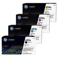 1 Full Set of HP 652A (CF320A) Black and 1 x Colour Set 654A C/M/Y (Original) Toner Cartridges