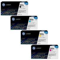 1 Full Set of HP Q6470A and 1 x Colour Set Q7581A-3A C/M/Y (Original) Toner Cartridges