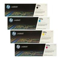 1 Full Set of HP 131X (CF210X) Black and 1 x Colour Set 131A C/M/Y (Original) Toner Cartridges