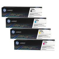 1 Full Set of HP 130A (CF350A) Black and 1 x Colour Set 130A (Original) Toner Cartridges