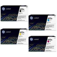 1 Full Set of HP 652A (CF320A) Black and 1 x Colour Set 653A C/M/Y (Original) Toner Cartridges
