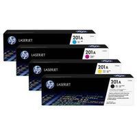 1 full set hp 201a black and 1 colour set hp 201a cmy original toner c ...