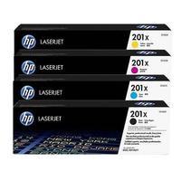 1 Full Set HP 201X Black and 1 Colour Set HP 201X C/M/Y Original High Capacity Toner Cartridges