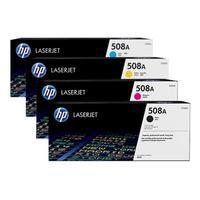 1 Full Set of HP 508A (CF360A) Black and 1 x Colour Set C/M/Y (Original) Toner Cartridges