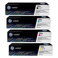 1 Full Set of HP 126A (CE310A) Black and 1 x Colour Set 126A (Original) Toner Cartridges