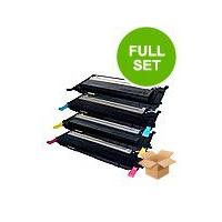 1 Full Set of Samsung CLP-K660B and 1 x Colour Set CLP-C/M/Y660B (Remanufactured) Toner Cartridges