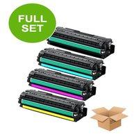 1 Full Set of Samsung CLT-K506L and 1 x Colour Set CLT-C/Y506L (Remanufactured) Toner Cartridges