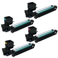 1 Full Set of Konica Minolta A0WG02H Black and 1 x Colour Set A0WG07H/DH/JH (Original) Toner