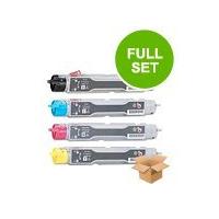 1 Full Set of Xerox 106R01085 Black and 1 x Colour Set 106R01082/3/4(Remanufactured) Toner Cartridge