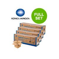 1 full set of konica minolta a0dk152 black and 1 x colour set a0dk452c ...