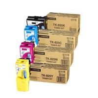 1 Full Set of Kyocera TK-825K Black and 1 x Colour Set TK-825C/M/Y (Original) Toner Cartridge